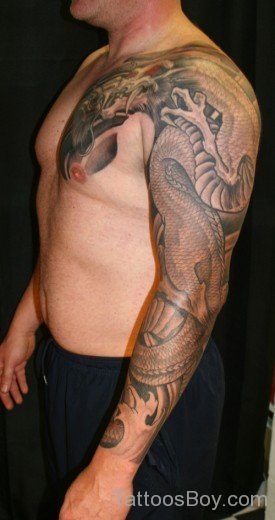 Dragon Tattoo On Full Sleeve