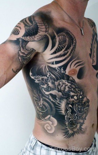 Dragon Tattoo On Rib