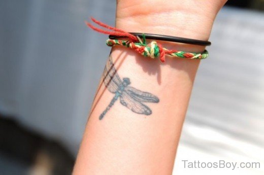 Dragonfly Tattoo Design On Wrist