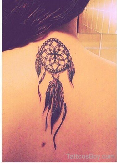 Dreamcatcher Tattoo On Nape