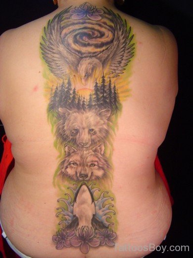 Eagle And Wolf Tattoo