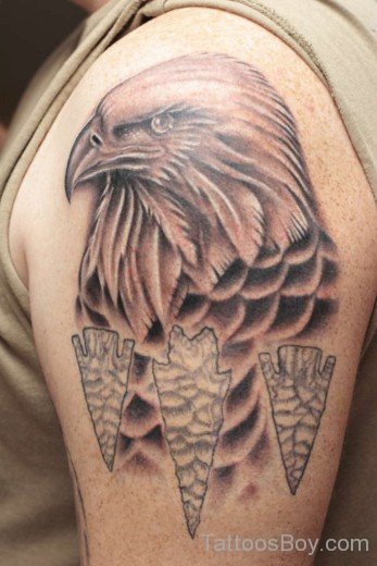 Eagle Head Tattoo Design On Shoulder