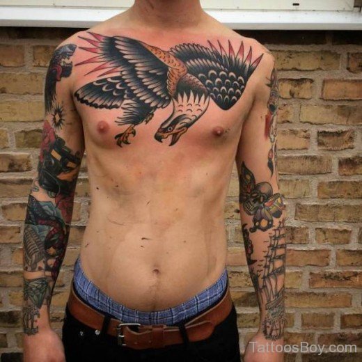 Eagle Tattoo Design On Chest
