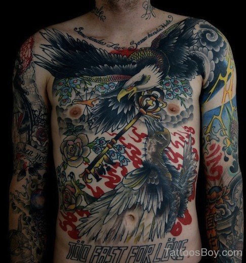 Eagle Tattoo Design On Chest