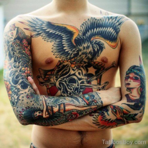 Eagle Tattoo On Chest