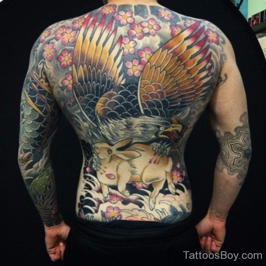 Eagle Tattoo On Full Back