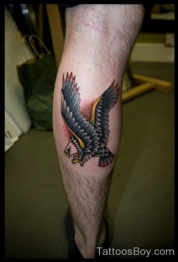 Eagle Tattoo On Leg