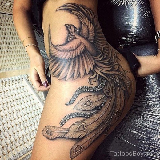 Eagle Tattoo Design On Thigh 