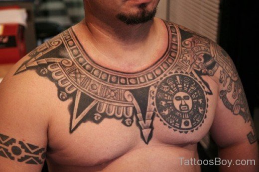 Eleagant Chest Tattoo