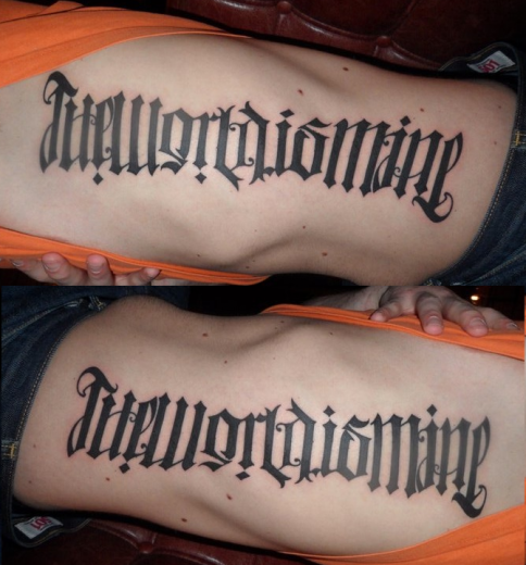 Elegant Ambigram Tattoo Design