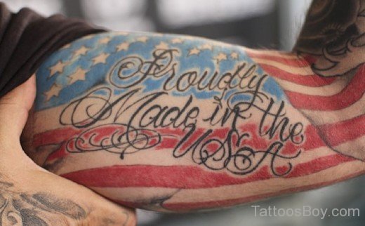 Elegant American Flag Tattoo 