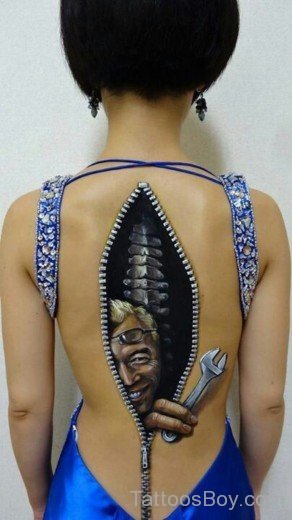 Elegant Back Tattoo