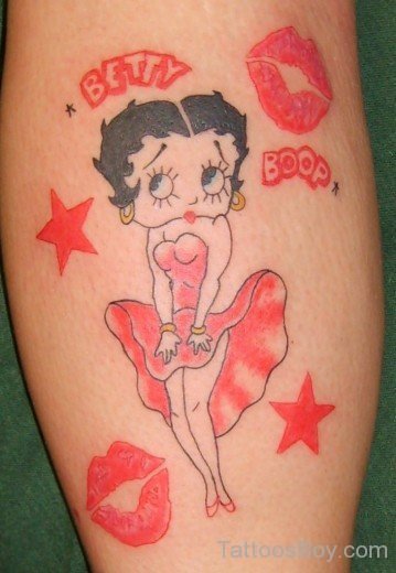 Elegant  Betty Boop Tattoo Design