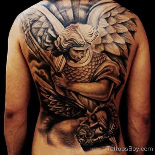 Angel Tattoo Design On Back 