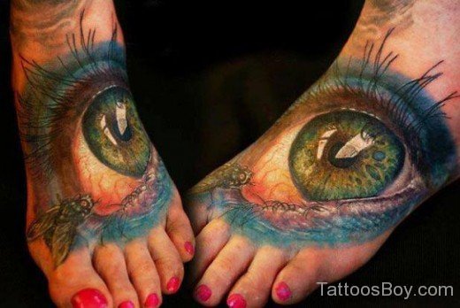 Eye Tattoo On Foot