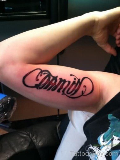 Family  Ambigram Tattoo