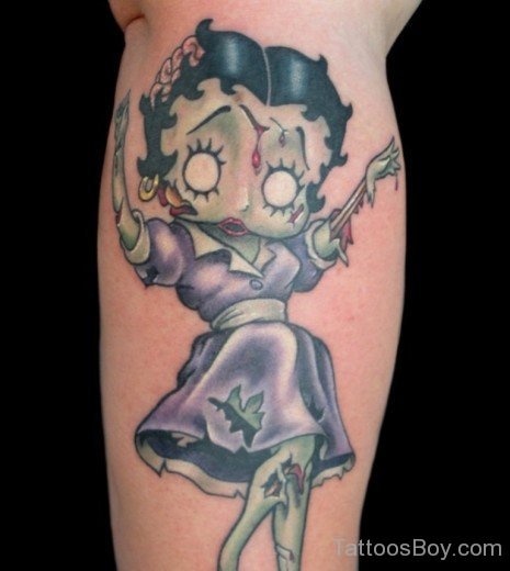 Fantastic Betty Boop Tattoo Design