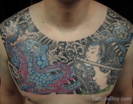 Fantastic Chest Tattoo