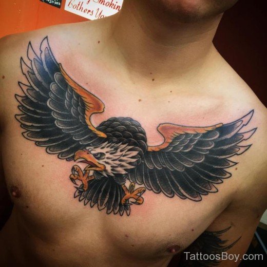 Fantastic Eagle Tattoo Design on Chest