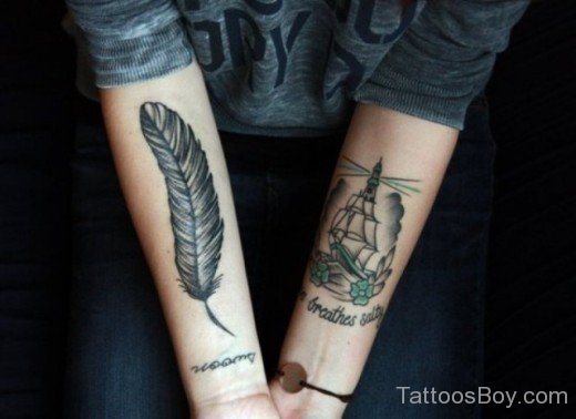 Feather Tattoo On Arm