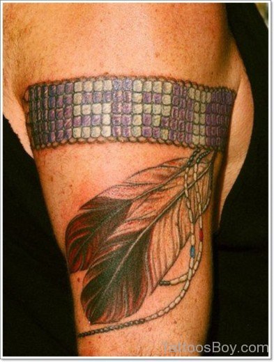 Feather Tattoo On Armband