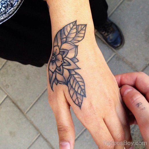 Floral Tattoo On Hand