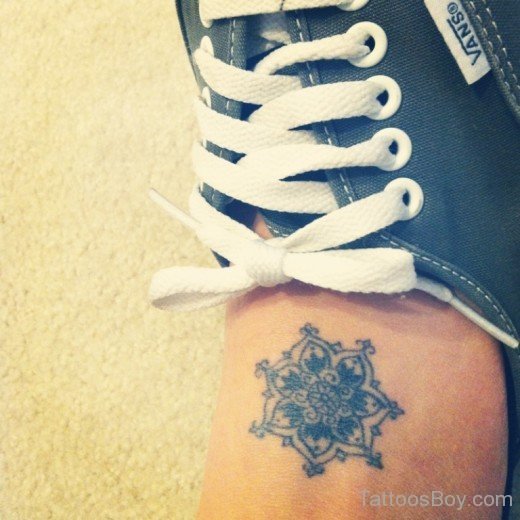 Flower Tattoo On Foot