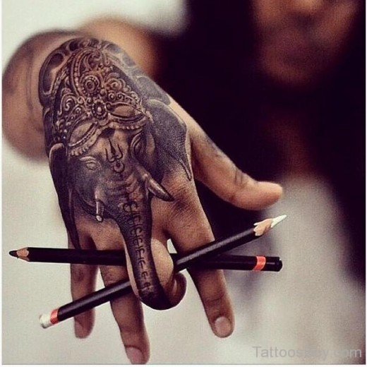 Ganesha Tattoo On Hand