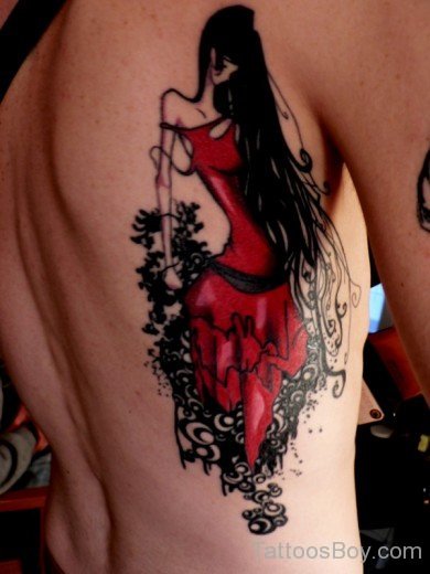 Geisha Tattoo Design On Back