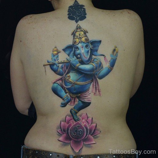 Genasha Tattoo Design On Back