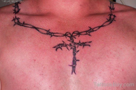Gothic Style  Barbed Wire Tattoo