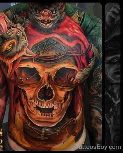 Graceful Skull Tattoo
