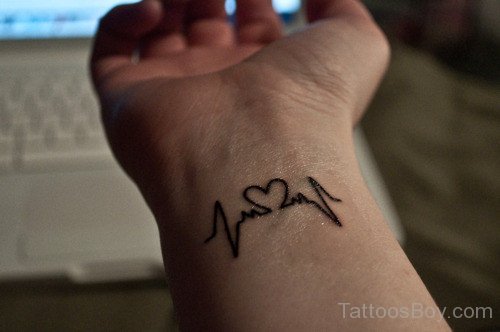 Heart Tattoo Design On Wrist