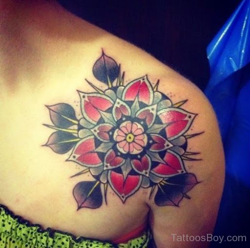 Hibiscus Flower Tattoo On Shoulder