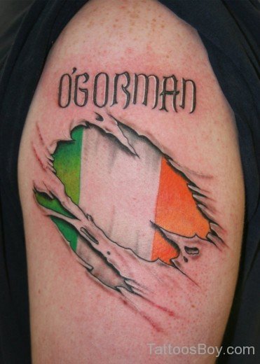 Irish Flag Tattoo Design
