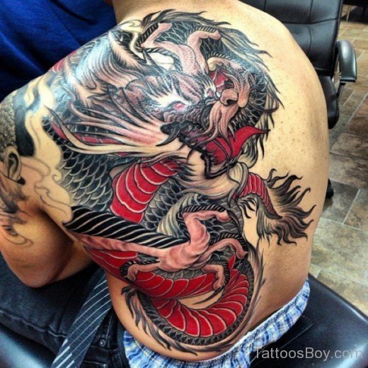 Japanese Dragon Tattoo On Back