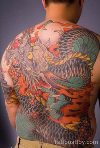 Japanese Dragon Tattoo On Back