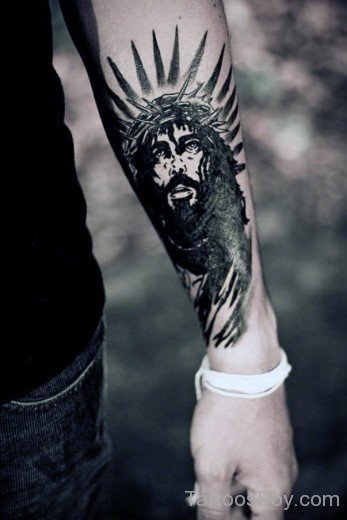 Jesus Tattoo On Arm