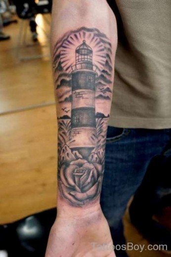 Lighthouse Tattoo On Arm