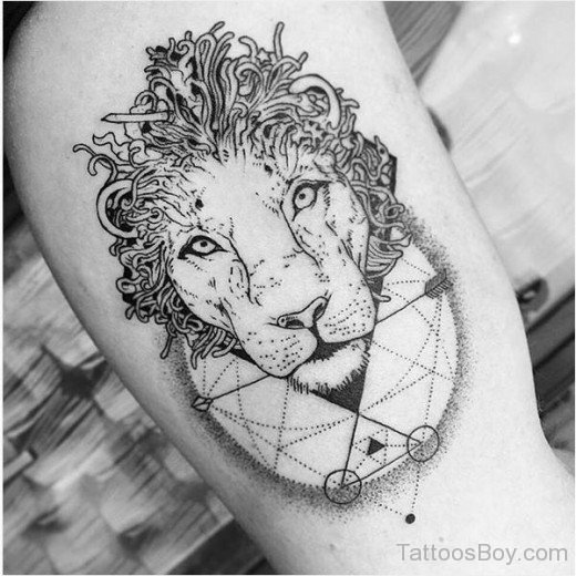 Lion Face Tattoo