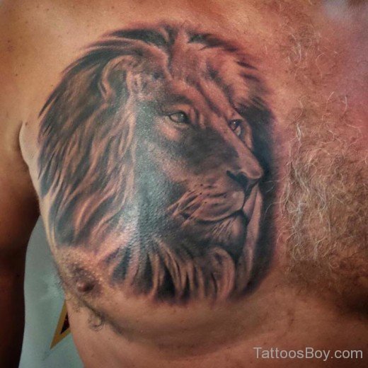 Lion Tattoo Design On Chest