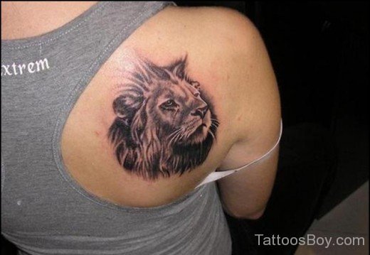 Lion Tattoo Design On Back