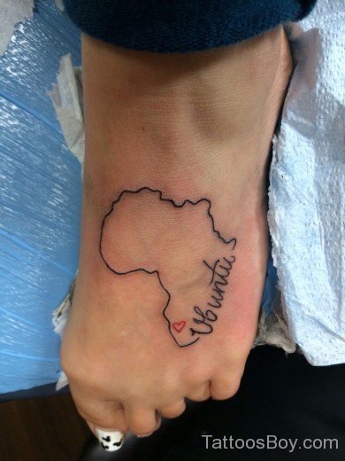 Map Tattoo On Foot