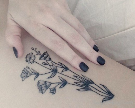 Minimal Floral Tattoo