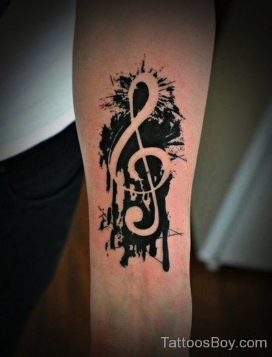 Musical Word Tattoo Design