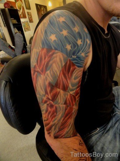 Nice American Flag Tattoo