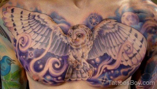 Owl Tattoo Design On Chest