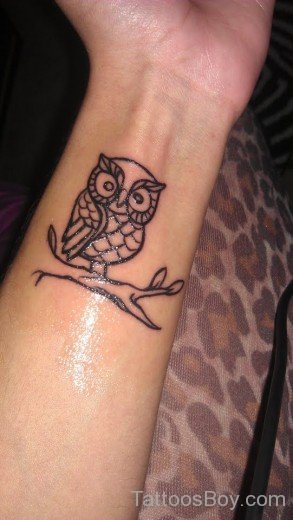 Owl Tattoo On Wrist