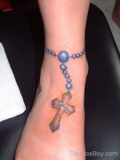 Rosary Tattoo On Ankle