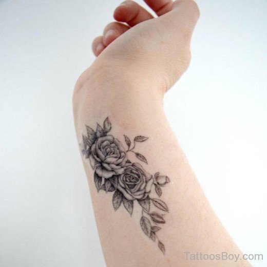 Rose Tattoo On Wrist